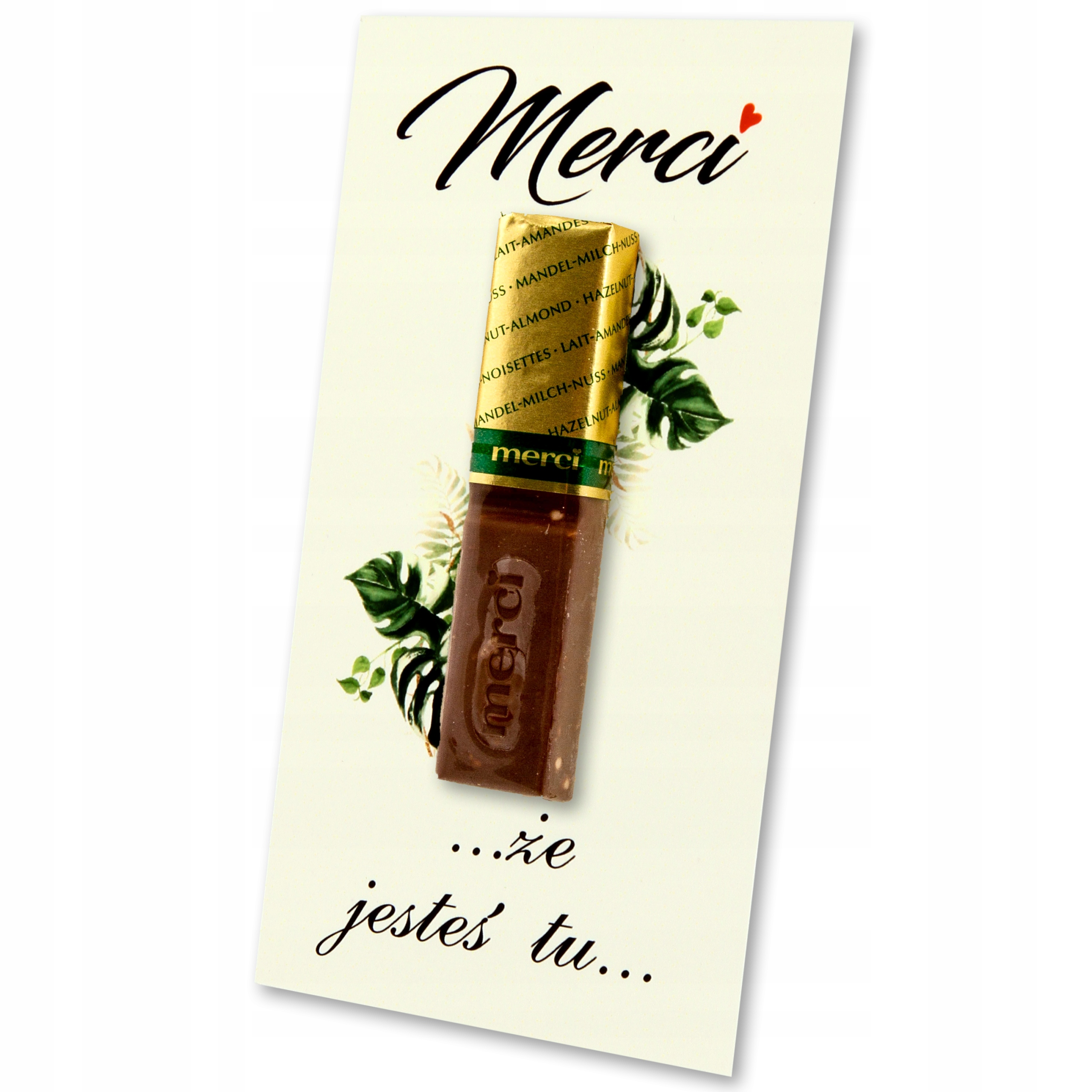 Podziękowania dla gości MERCI chrzest komunia 10sz