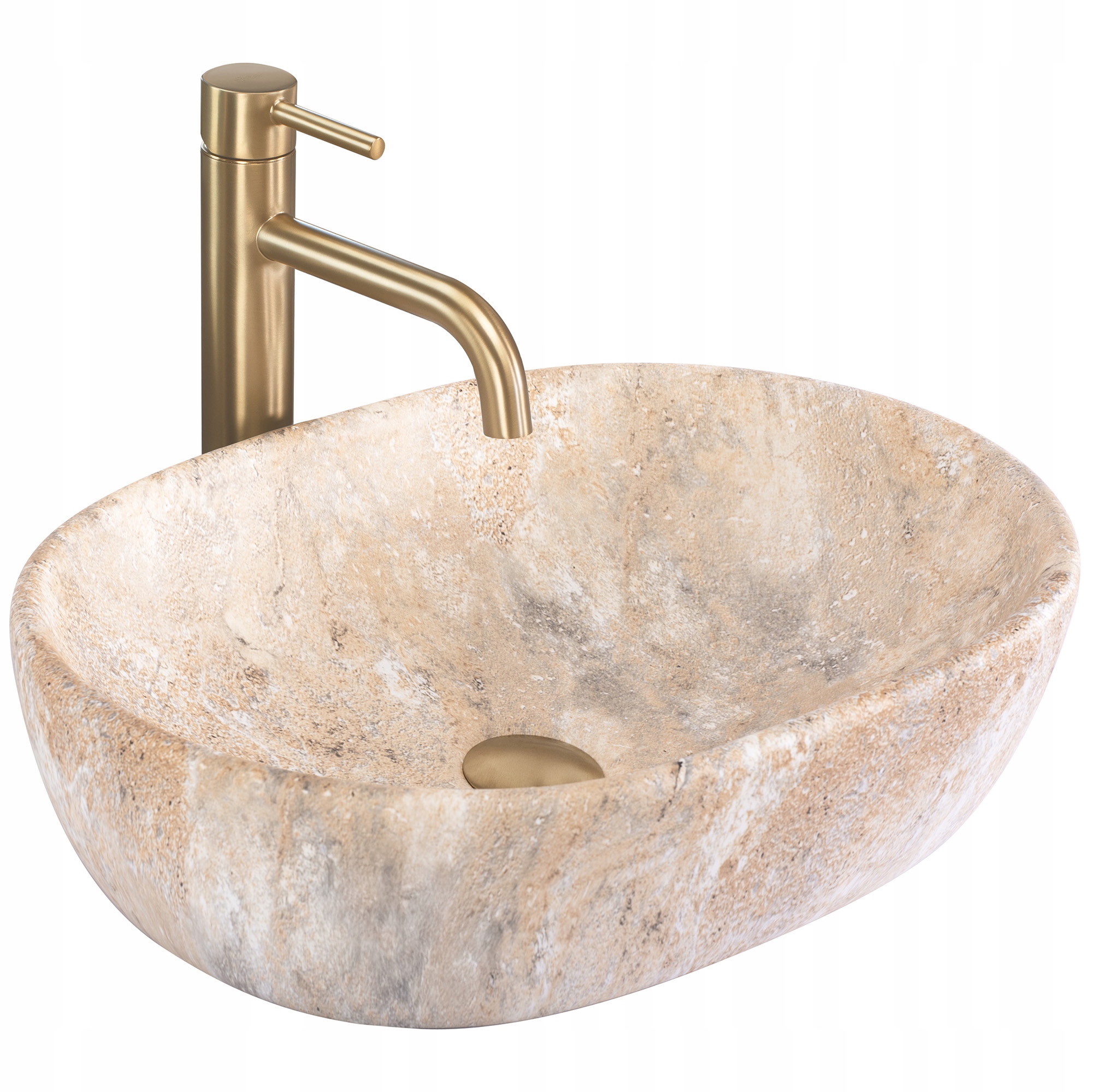 Keramické Oválné Umyvadlo Na Desku Béžové Rea Amelia 48 Savana Matt