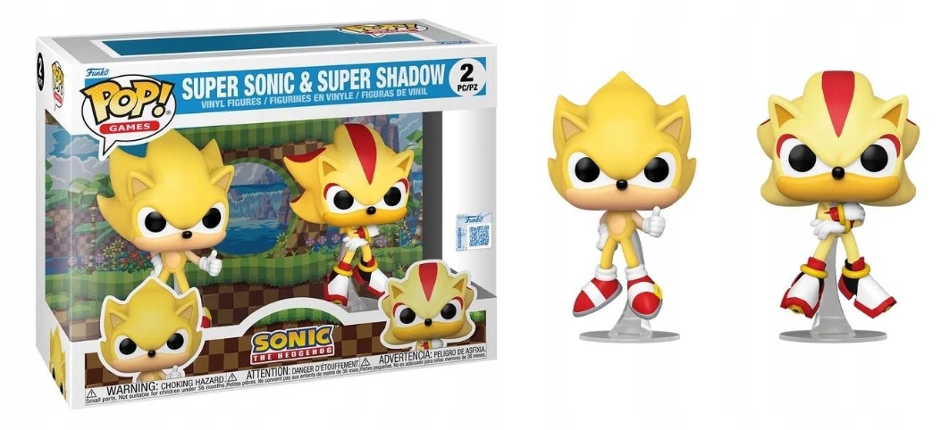 Sonic & Shadow (Flocked) 2-Pack Sonic The Hedgehog Funko Pop!