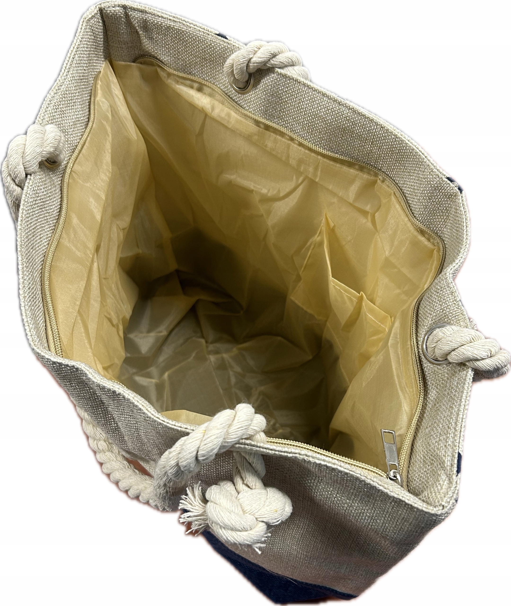 TORBA PLAŻOWA NA PLAŻĘ ZAKUPY PIKNIK DUŻA TOREBKA BAWEŁNIANA XL Model PROFI SELLER 804-3