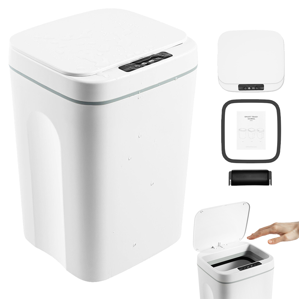 Levně Odpadkový Koš Automatický Koupelnový 16L Do Wc Koupelny Kuchyně Bílý