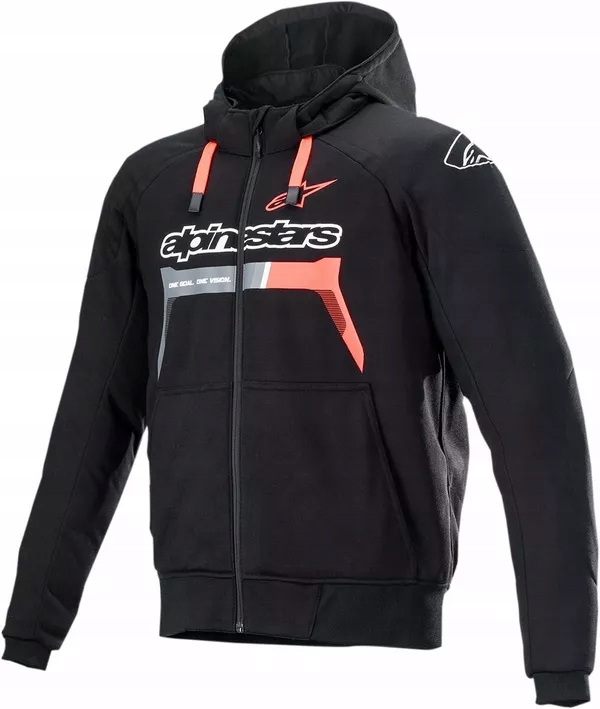 Mikina s chráničmi Alpinestars Chrome Sport čierna/červená L