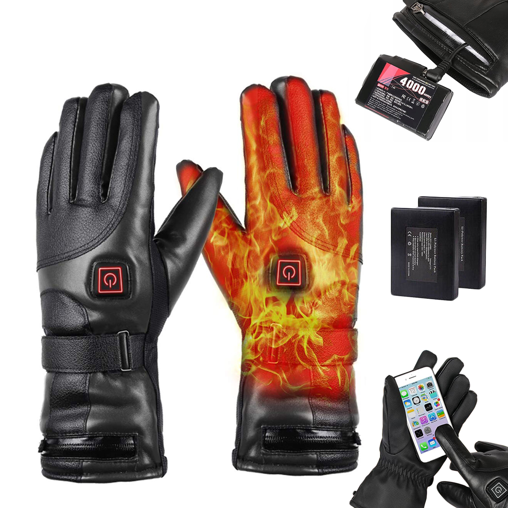 Vyhřívané Zimní Rukavice Na Vodotěsné Baterie 4000 mAh