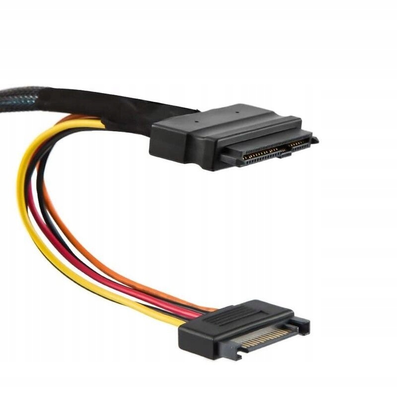 Kabel SFF-8643 do U.2 SFF-8639 + SATA NVMe Marka WulkanCenPL