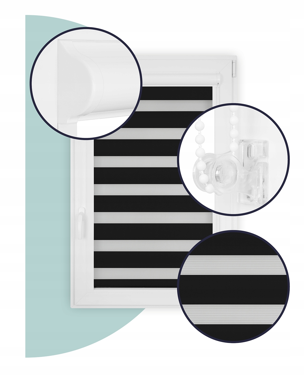 ROLETA DZIEŃ NOC W KASECIE ALUMINIOWEJ 71x150 CM RÓŻNE KOLORY NA WYMIAR Kod producenta REN-ROL-DZK-071-150