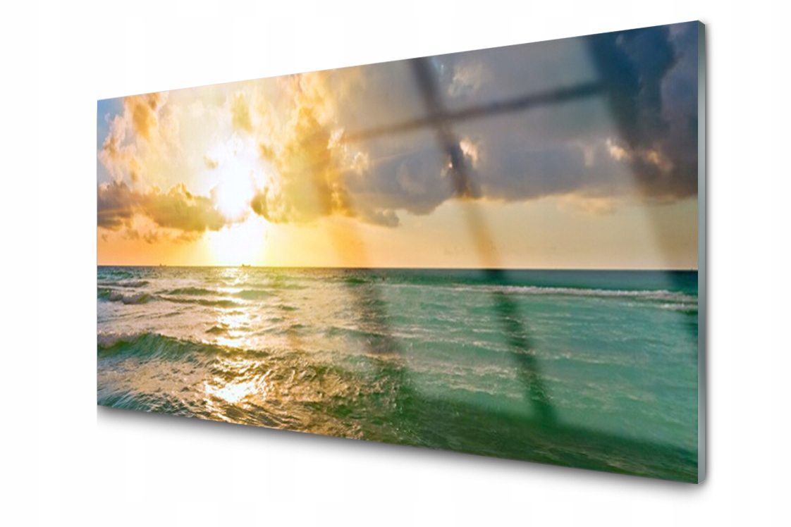 

Panel szklany Płytka Morze Zachód Słońca 140x70