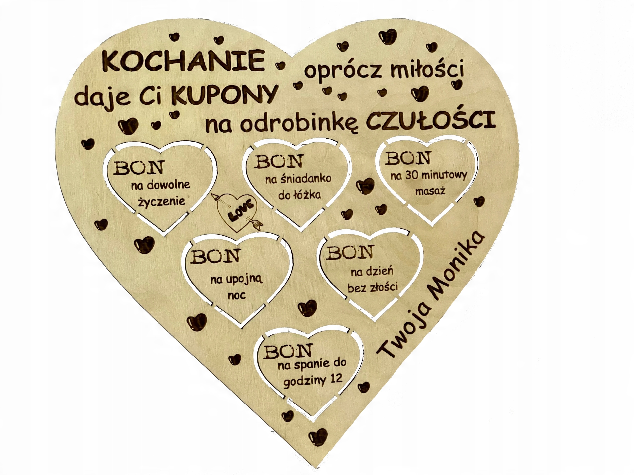 

Pomysł urodziny walentynki serce grawer