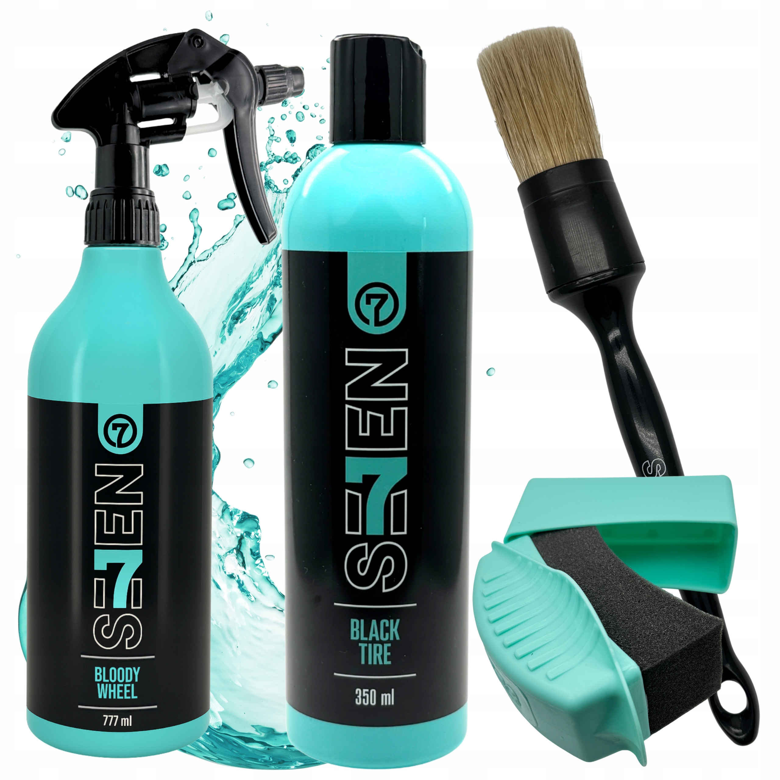 Prostředek na čištění lakových ráfků Bloody Wheel Black Tire štětec aplikátor