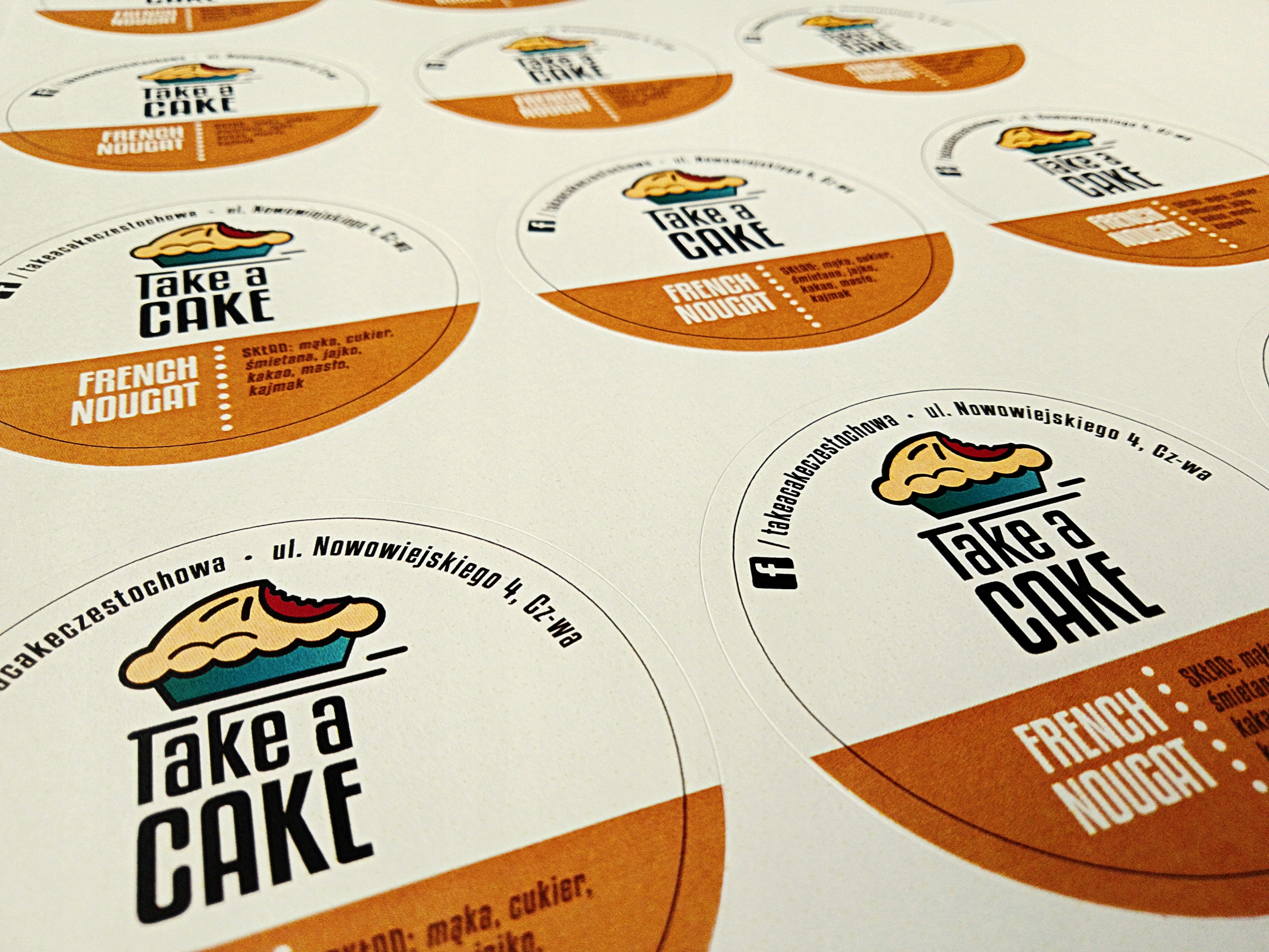 NAKLEJKI nalepki KOŁO fi74 zTWOIM Logo Laser KOLOR