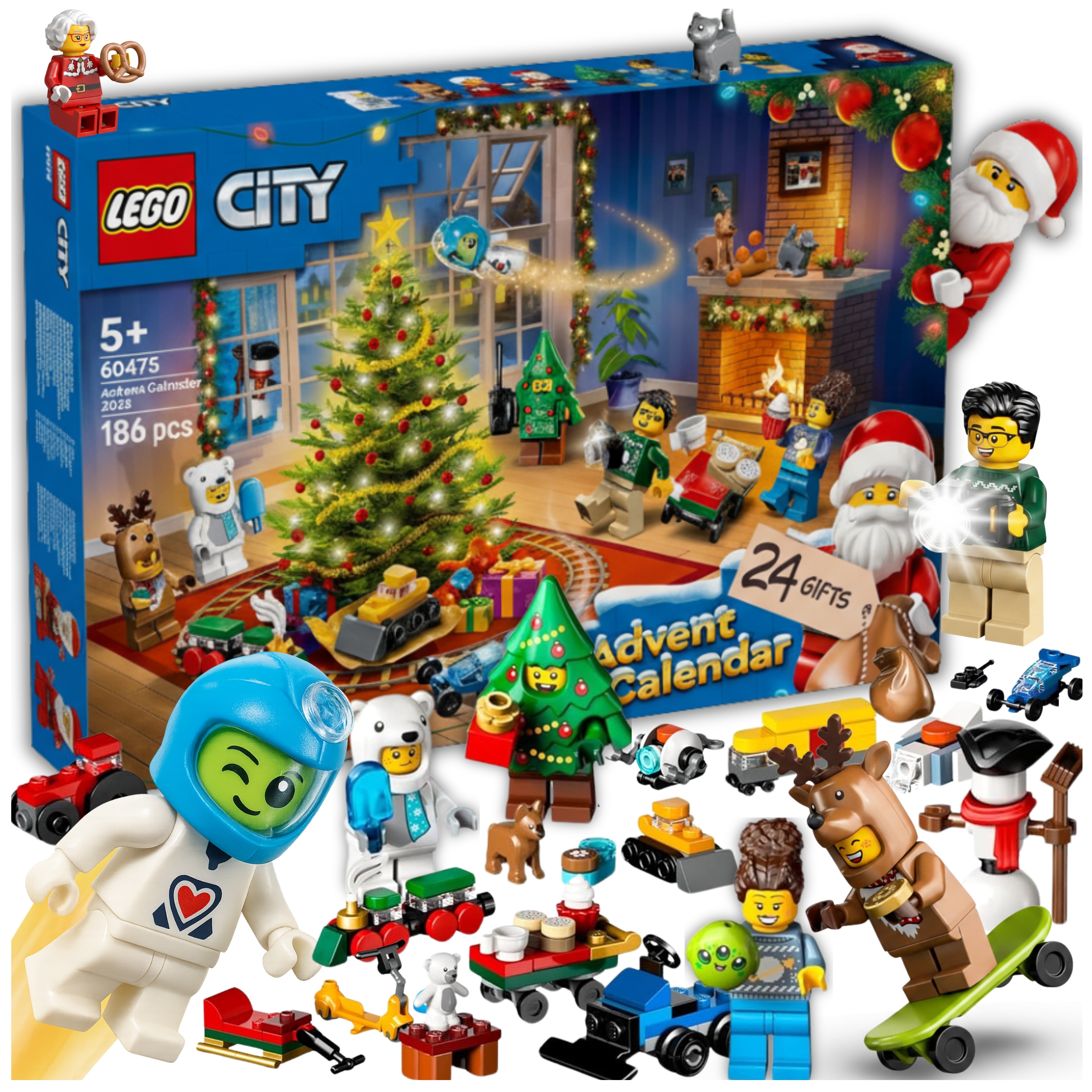 Lego City Adventní kalendář 2025 60475 Figurky Stavebnice jako Dárek