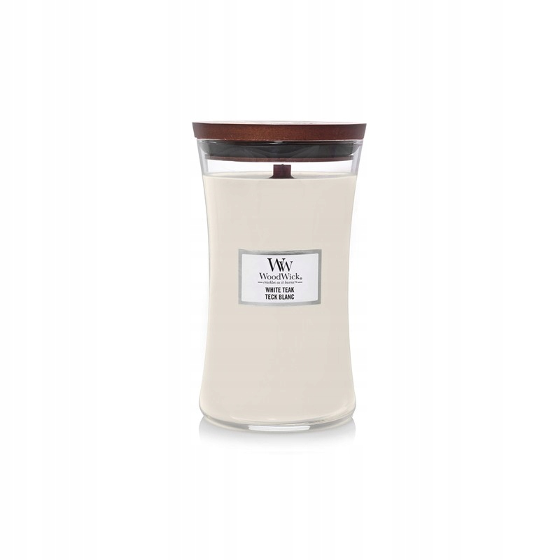 

WoodWick świeca duża White Teak