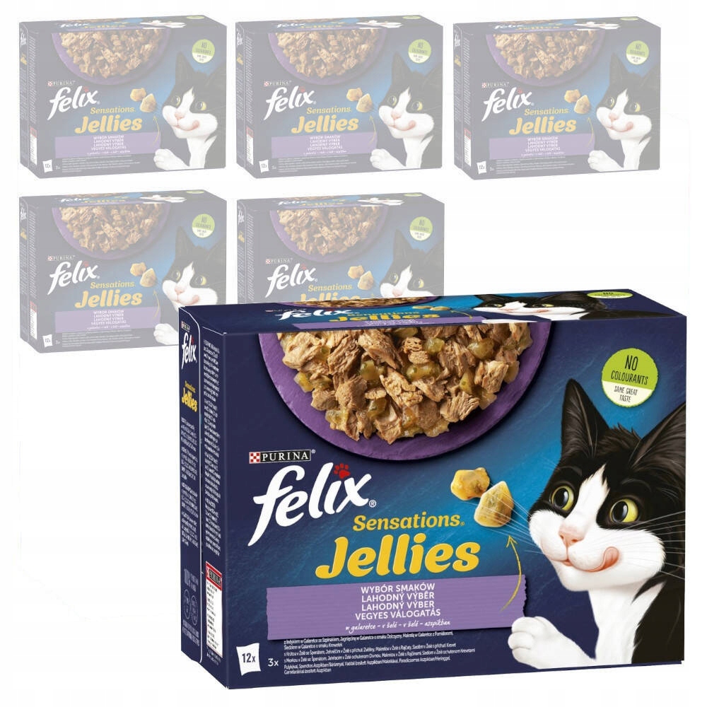 Felix Sensations Jellies Krmivo pro kočky Výběr příchutí v želé 72x85g