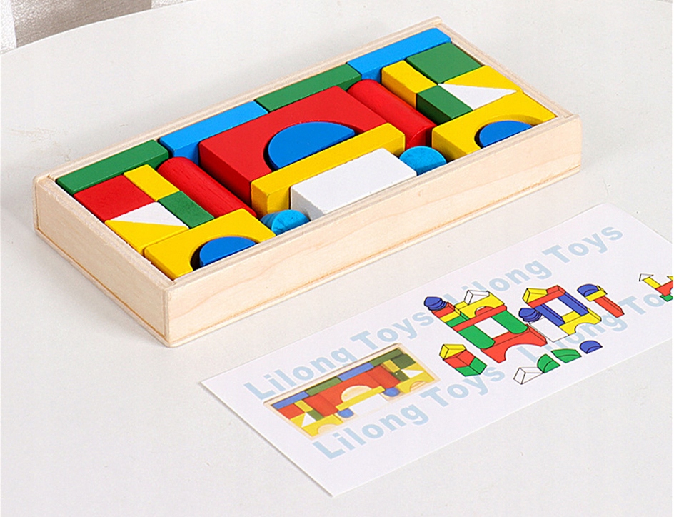 KLOCKI DREWNIANE EDUKACYJNE PUZZLE UKŁADANKA Wiek gracza 3-4 lata 5-7 lat