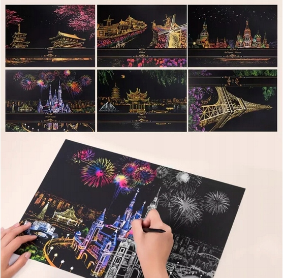 OBRAZ MALOWANIE ZDRAPYWANKA WYDRAPYWANKA WENECJA DUŻA 42 x 30 Marka NORIMPEX