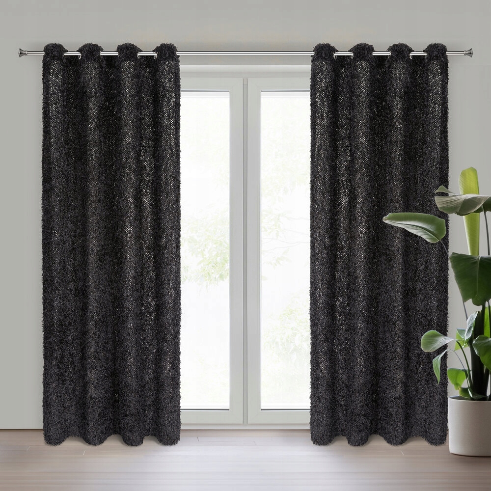 Hotový závěs na průchodkách Marion 140x250 Eurofirany černá