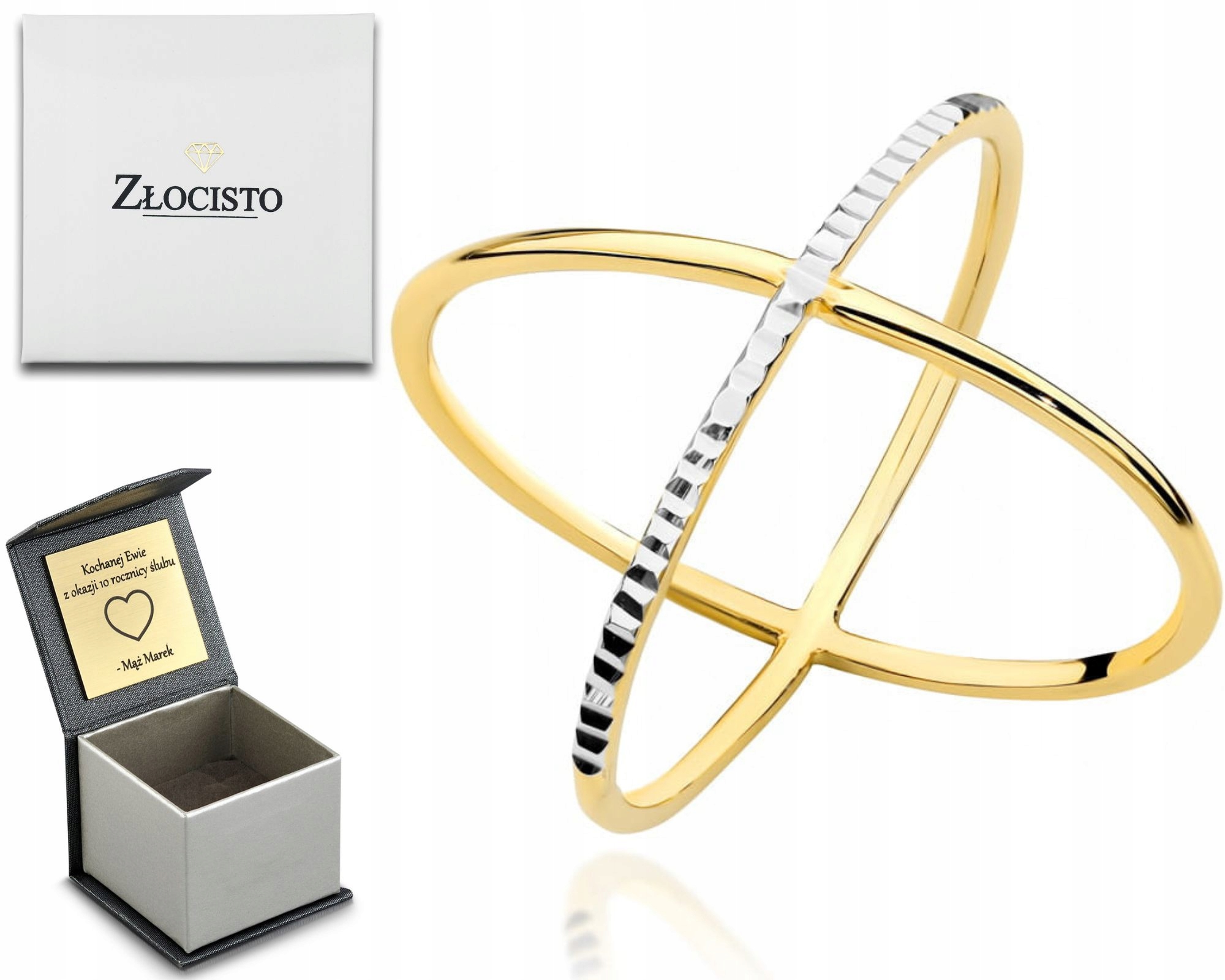 Zlatý Prstýnek X S Bílým Zlatem