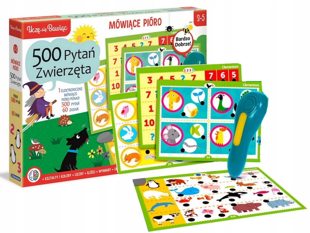

Gra Edukacyjna Mówiące Pióro 500 Pytań Zwierzeta