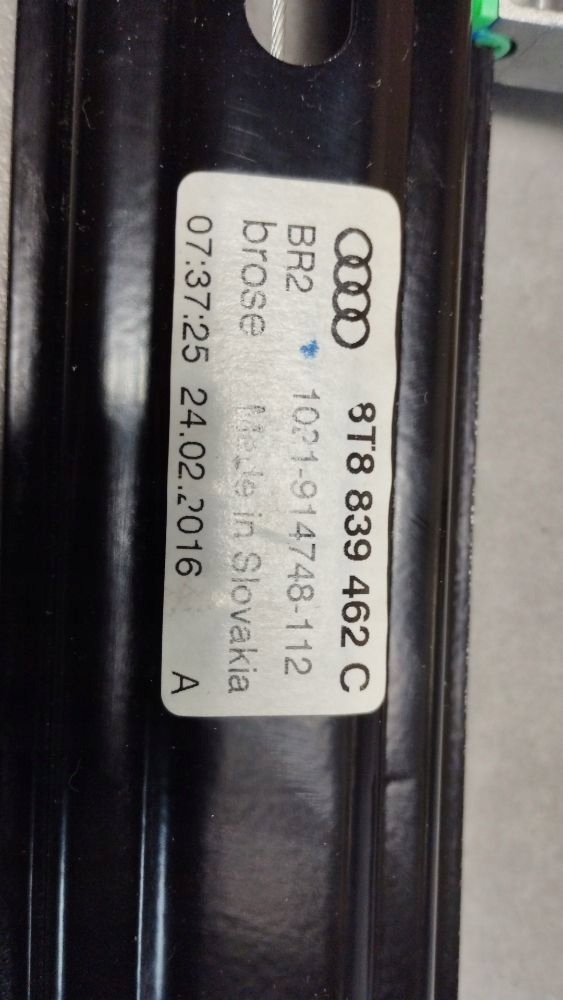 Audi A5 Sportback 8TA Mécanisme Vitres Droite Arrière 8T8839462C