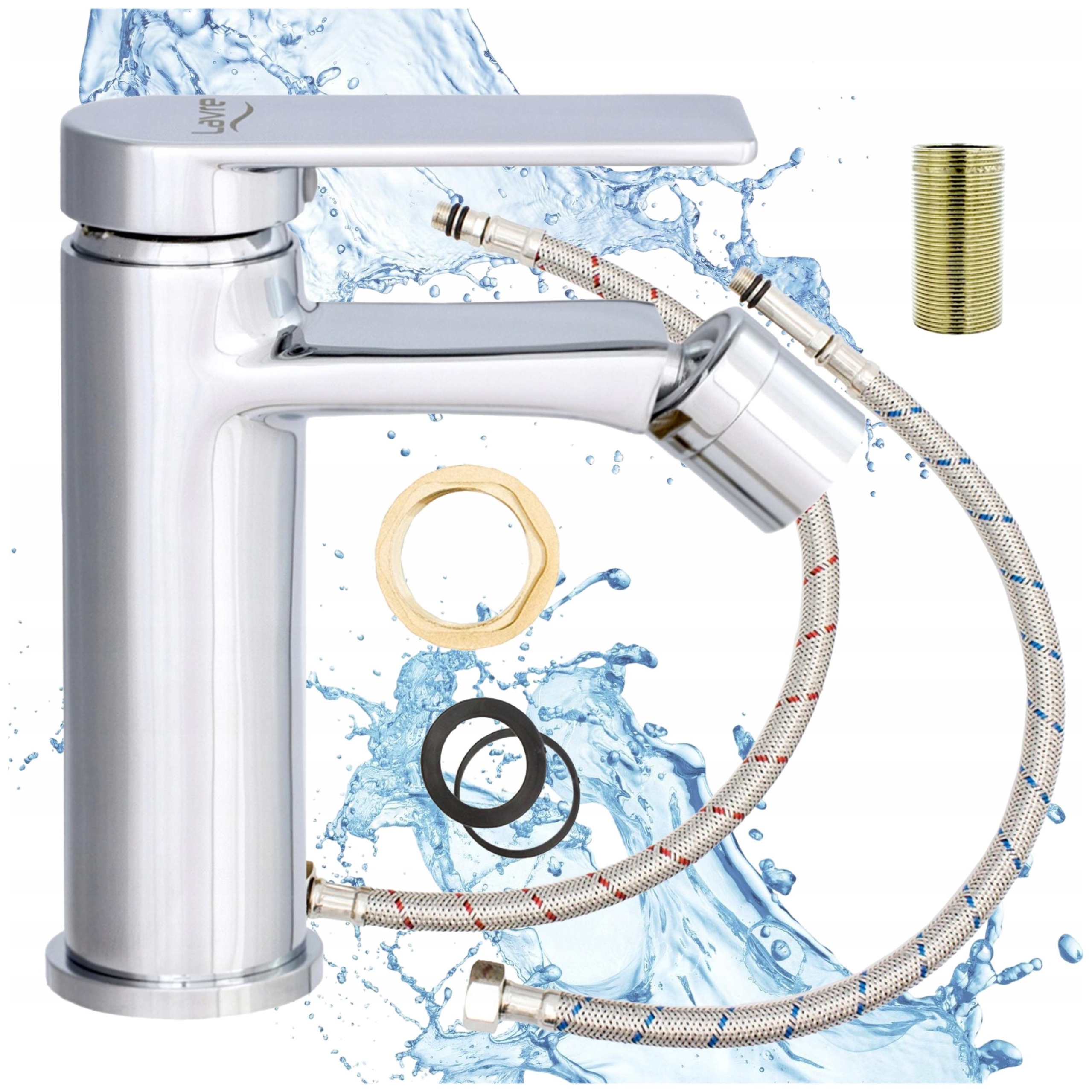 Rossa Chrom Bidetová Baterie Čtvercová Baterie