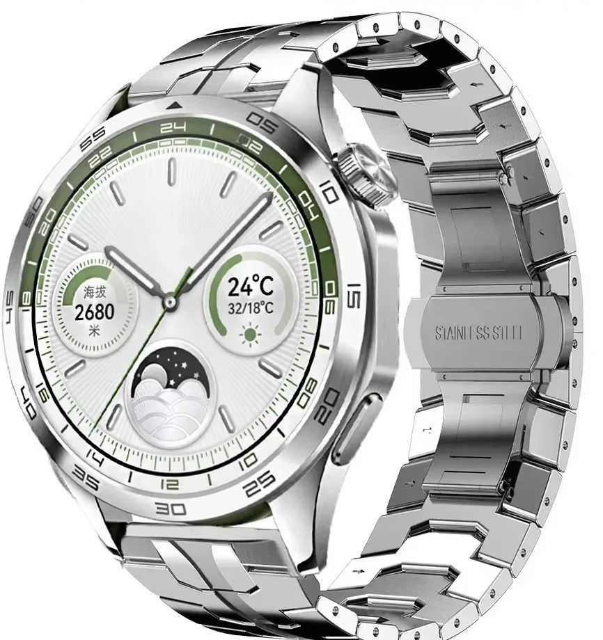 Bransoleta Stalowa Srebrna Pasek Do Huawei Watch GT2 GT3 GT4 GT5 GT6 46MM