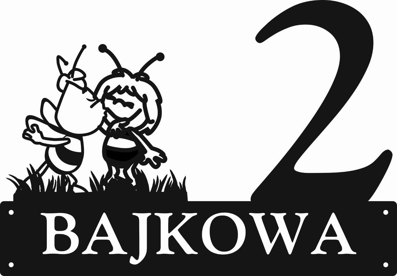 Číslo Na Dom 48 cm Tabuľa Adresa Oceľ 2 mm Bajková Ul.