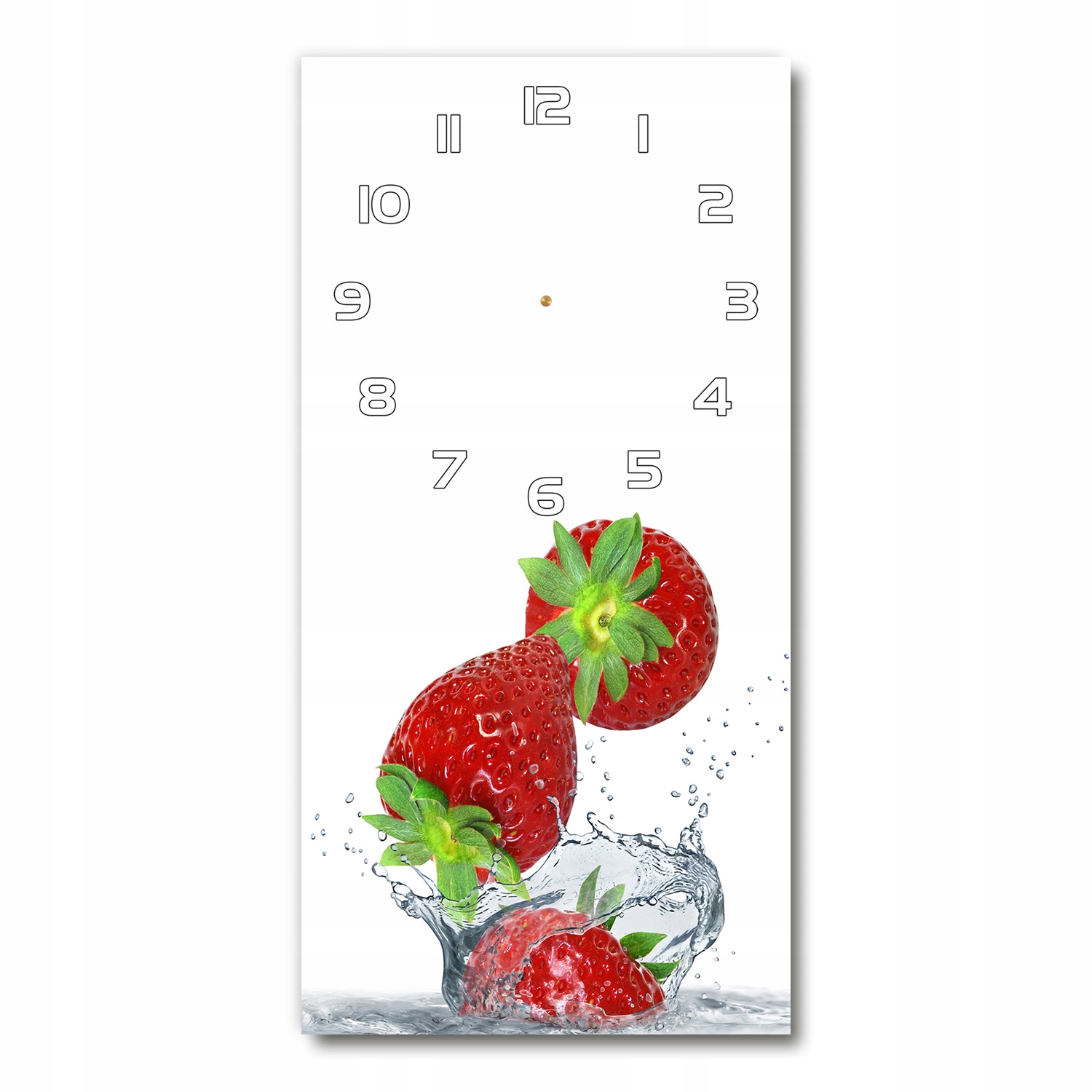 

Nowoczesny pionowy zegar ścienny Truskawki 30x60cm