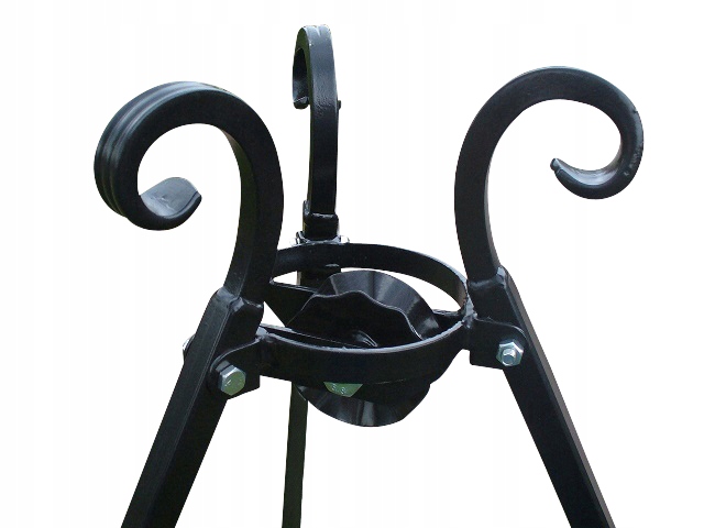 GRILL TRÓJNÓG OGRODOWY OGNISKOWY RUSZT 60 KOCIOŁEK Długość 185 cm