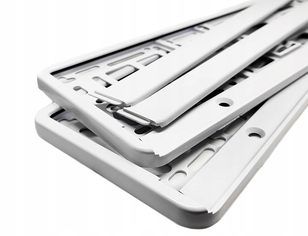 2x Biała Ramka Do Tablic Tablicy Rejestracyjnej Do Auta Samochodu Biały