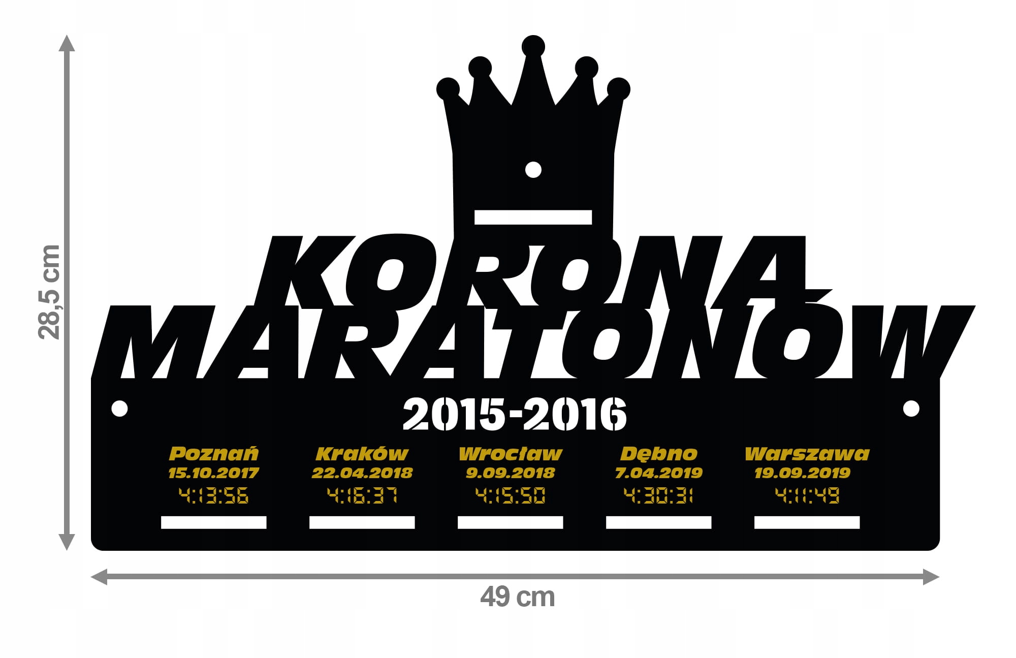 

Wieszak na medale Korona Maratonów 286.3 49cm