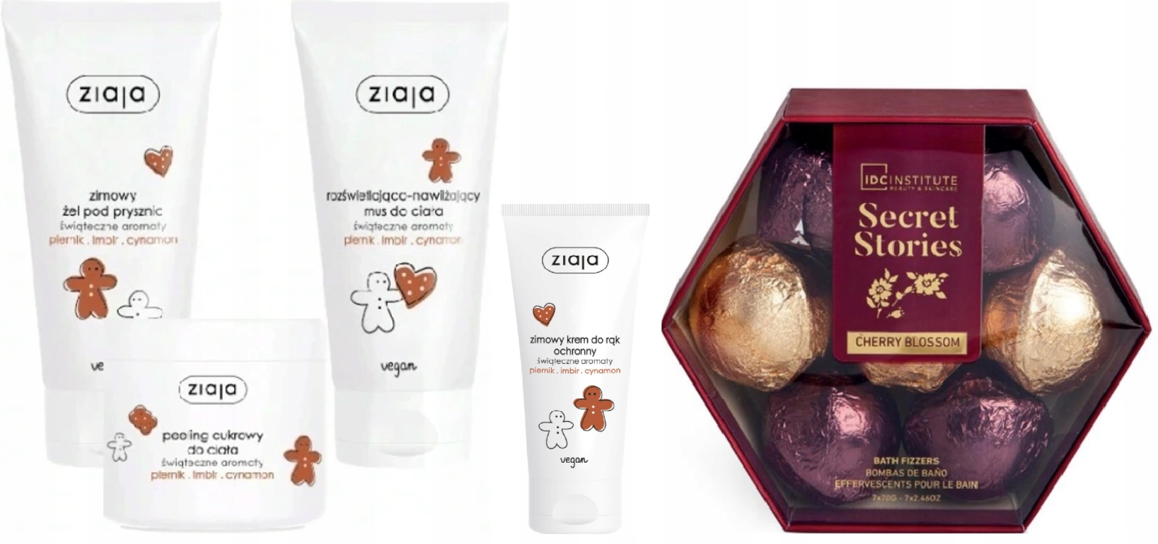 ZIAJA ZESTAW ŚWIĄTECZNY + KULE DO KĄPIELI PREZENT