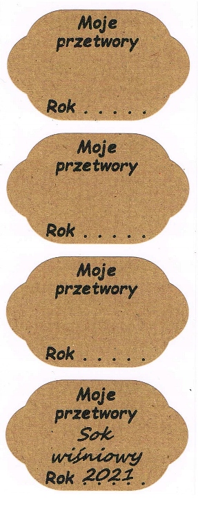 

Naklejki Etykiety Na Słoiki Weki Eko Kraft 100 szt