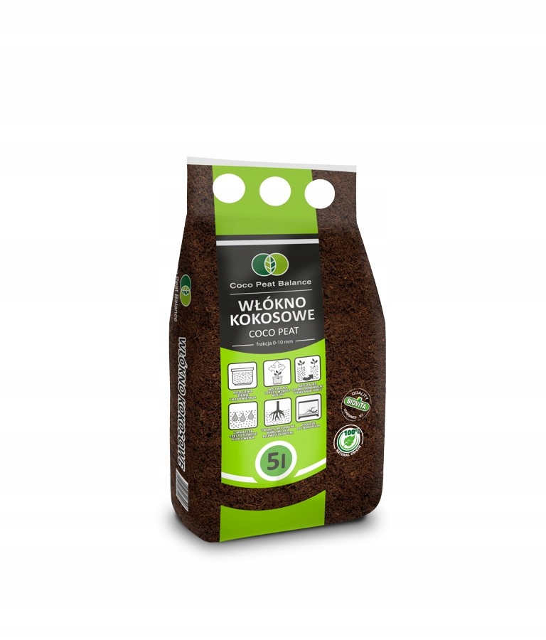 WŁÓKNO KOKOSOWE DO ROŚLIN KWIATÓW 10 MM 5L BIOVITA