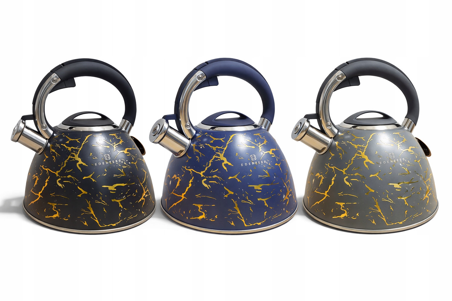 Konvice na indukci 3 l, moderní design s efektem zlatého mramoru