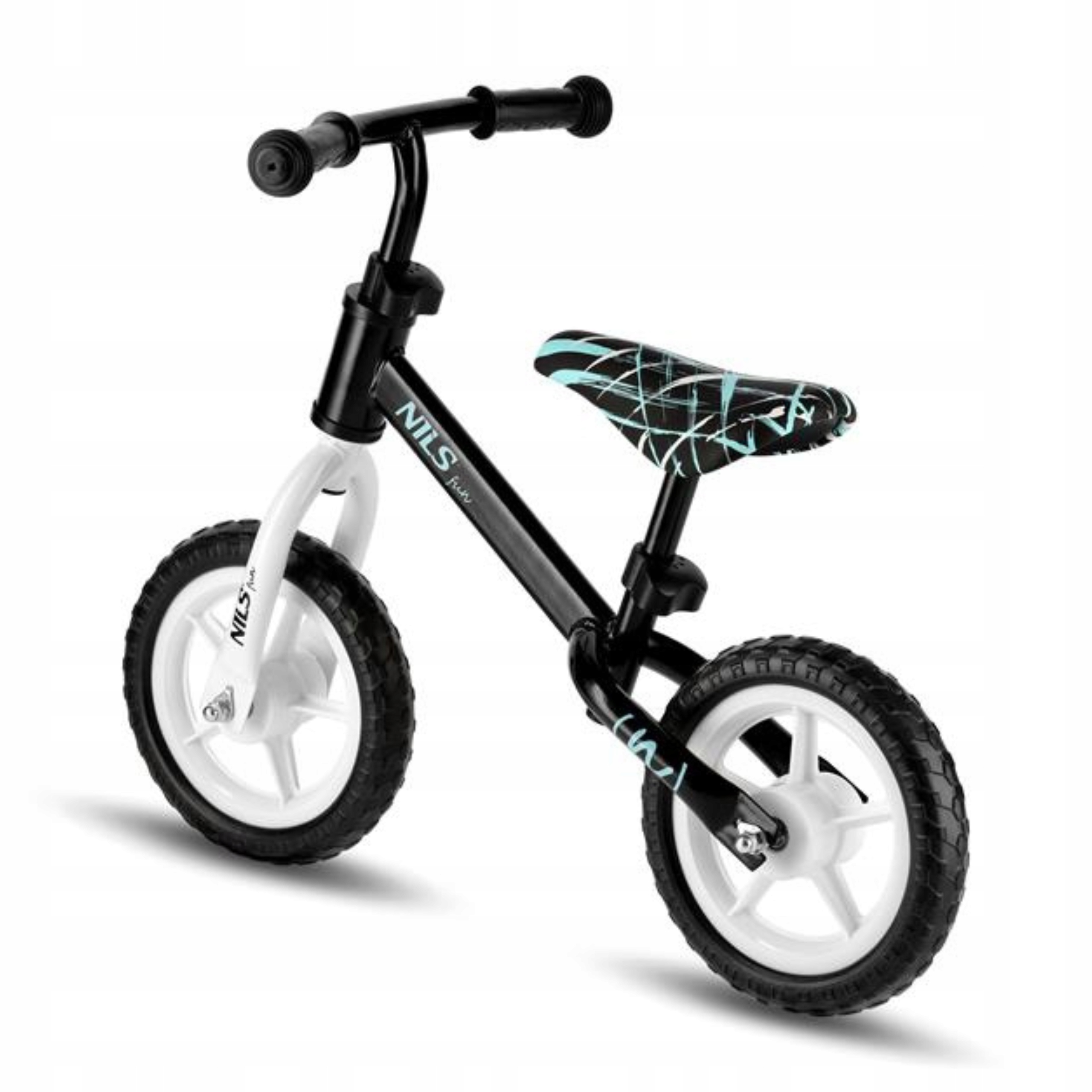 Biegowy rowerek dwukołowy dla dzieci czarny Nils Fun RB134