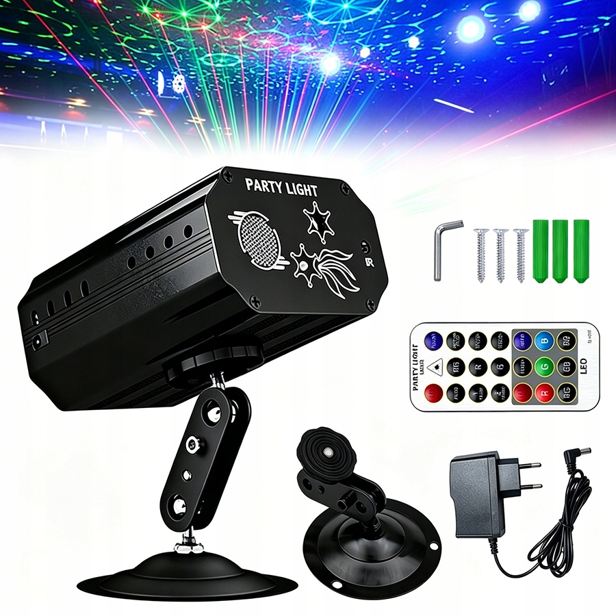 Diskotékové světlo Led Rgb projektor s dálkovým ovládáním