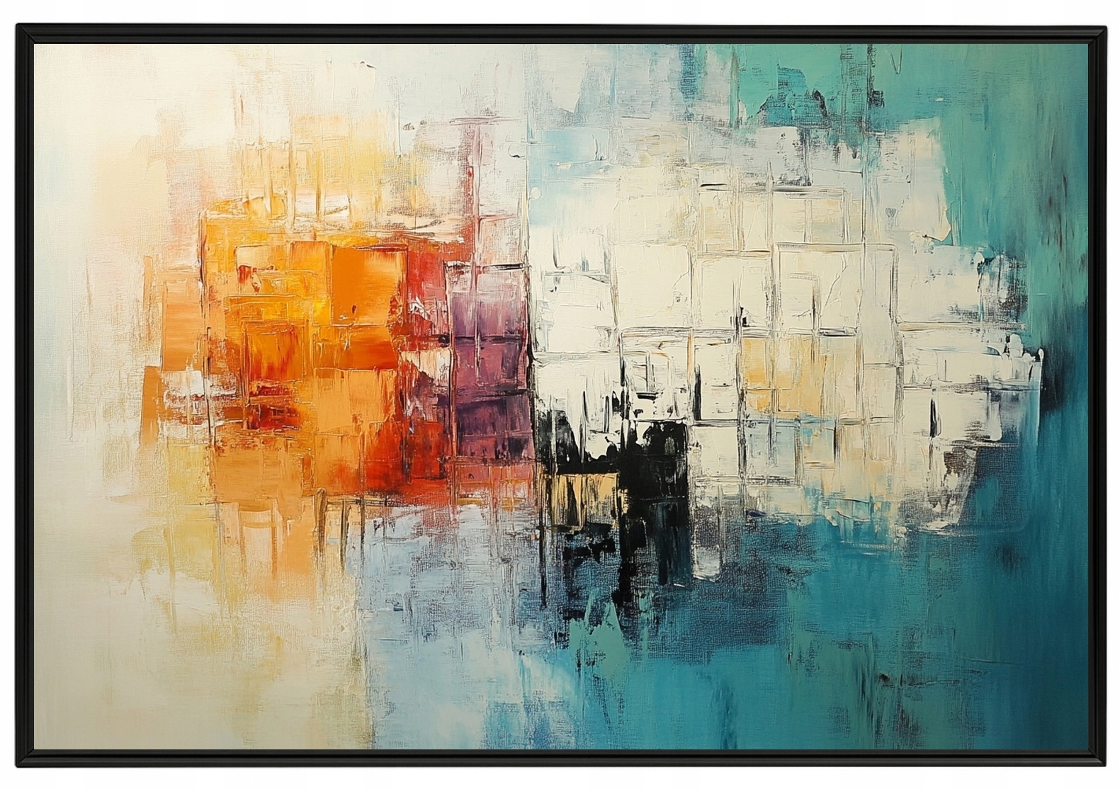 Plakát Rámeček Aluminium Barevná Abstrakce Geometrie Minimalismus 60x40
