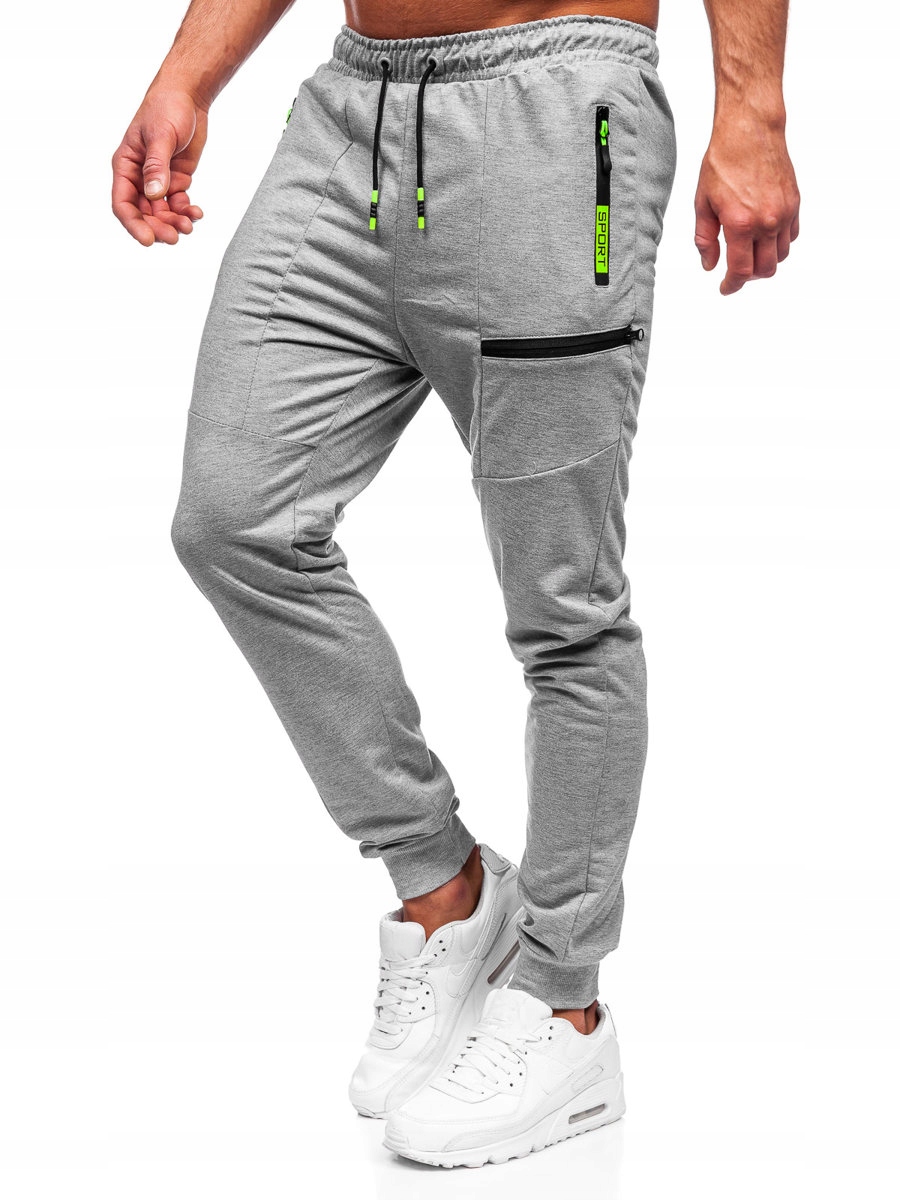 

Spodnie Dresowe Męskie Szare K10353 DENLEY_2XL