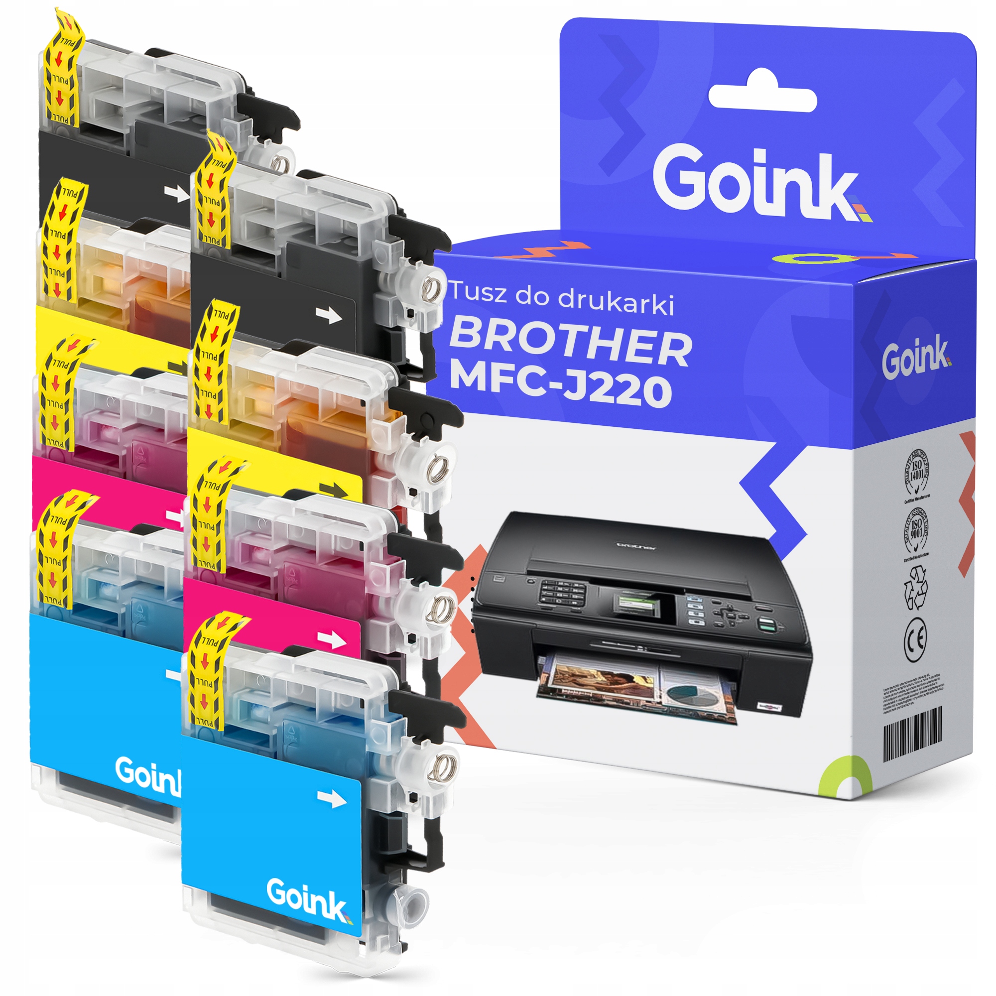 

8x Tusz do Brother MFC-J220 Cmyk LC985