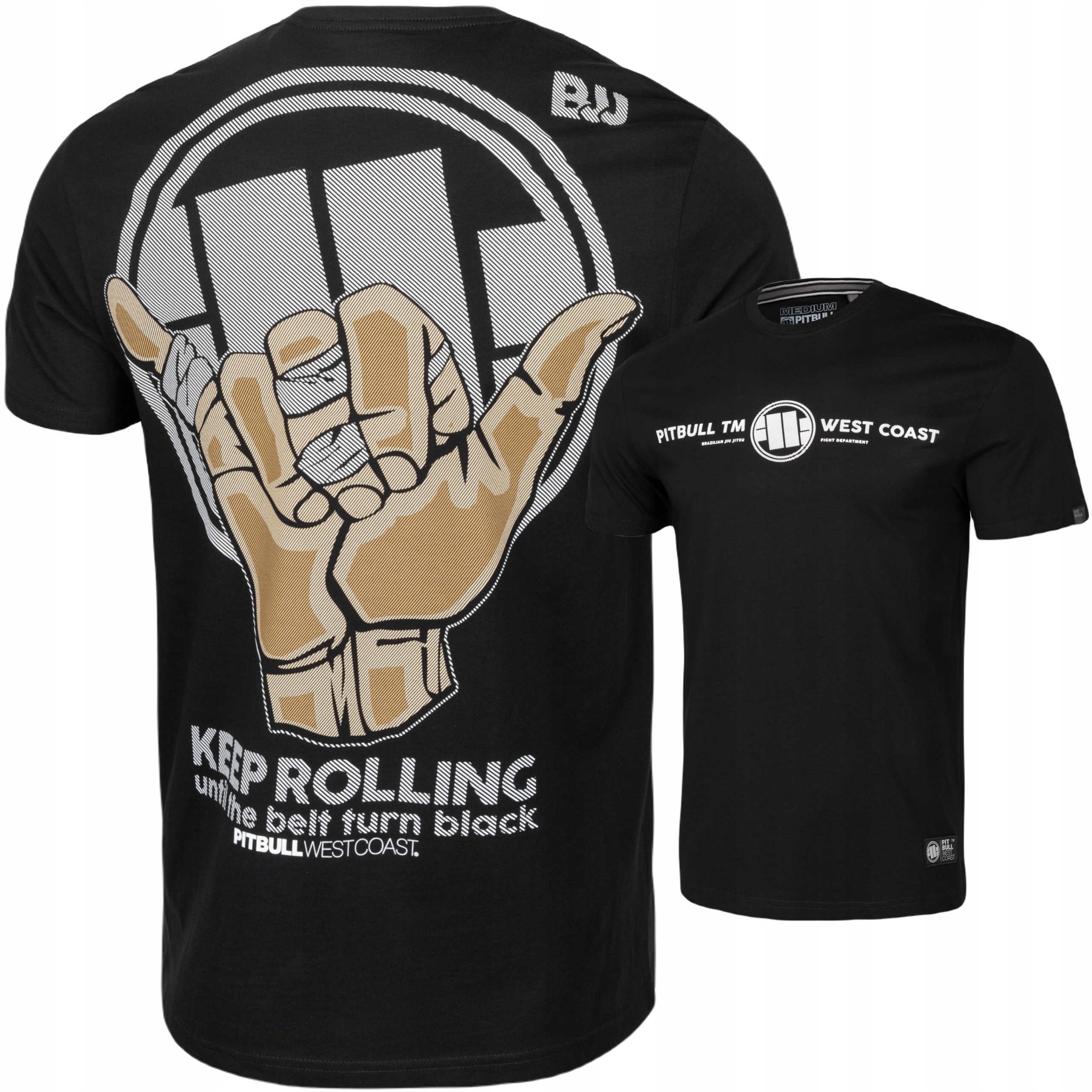 

Koszulka Pit Bull Męska Keep Roling Bjj Mma M