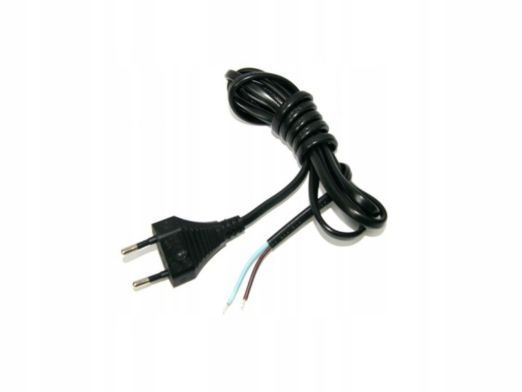 

Przewód Kabel 2m 2x0,75mm2 z wtyczką Euro Czarny