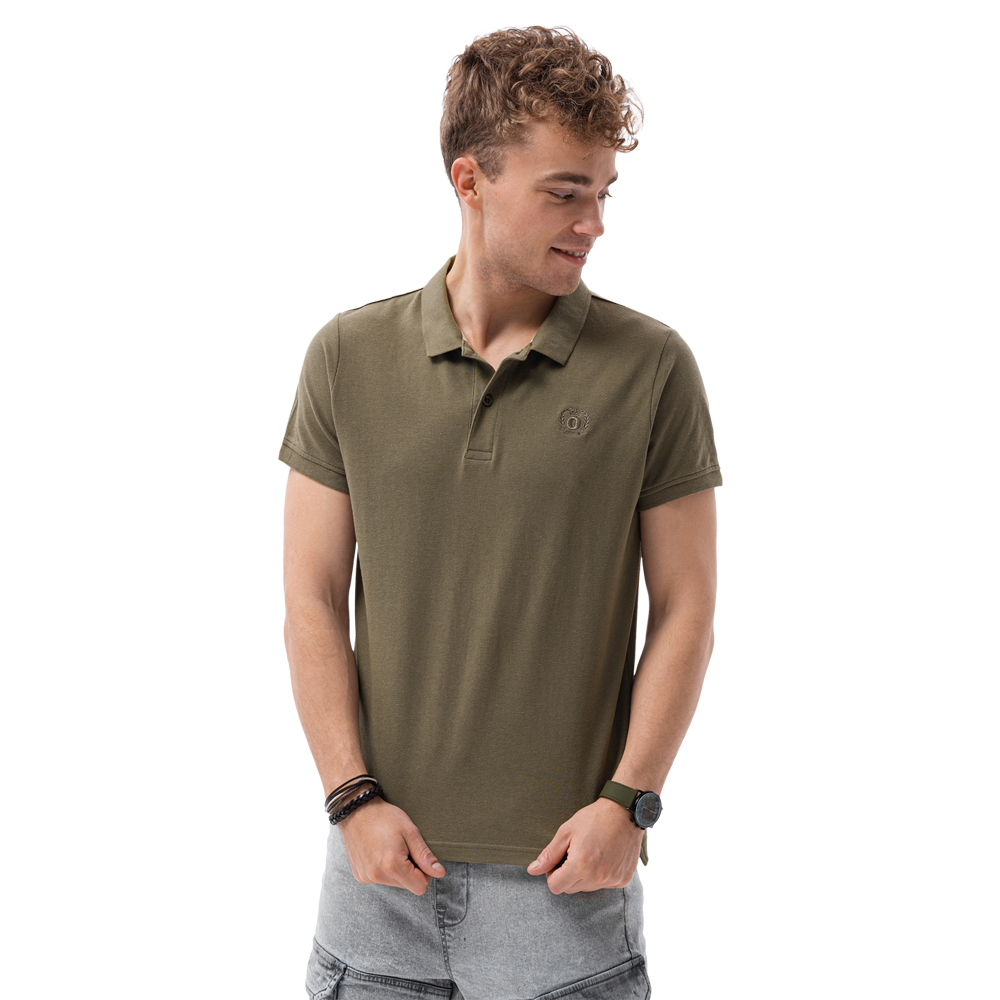 

Koszulka męska polo bawełna S1374 c. oliwkowa M
