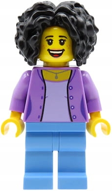 

Lego City - figurka Kobieta / Mama, kręcone włosy