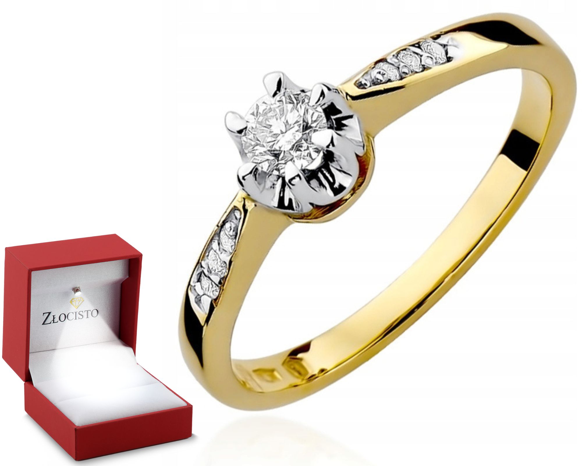 Prstýnek Brilianty 0,25 ct 585 Gravírování Bonus