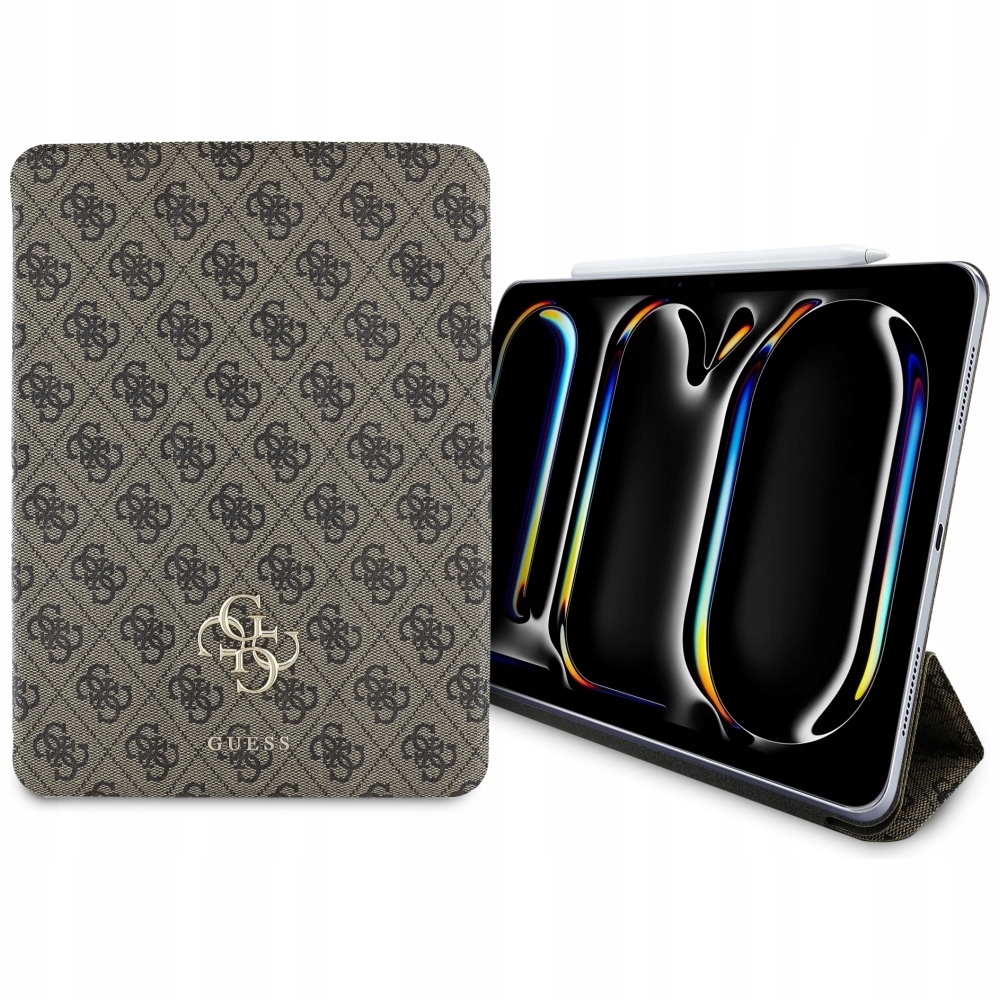 Pouzdro pro iPad Pro 11 2024 Guess s klopou Magnetic Hnědé