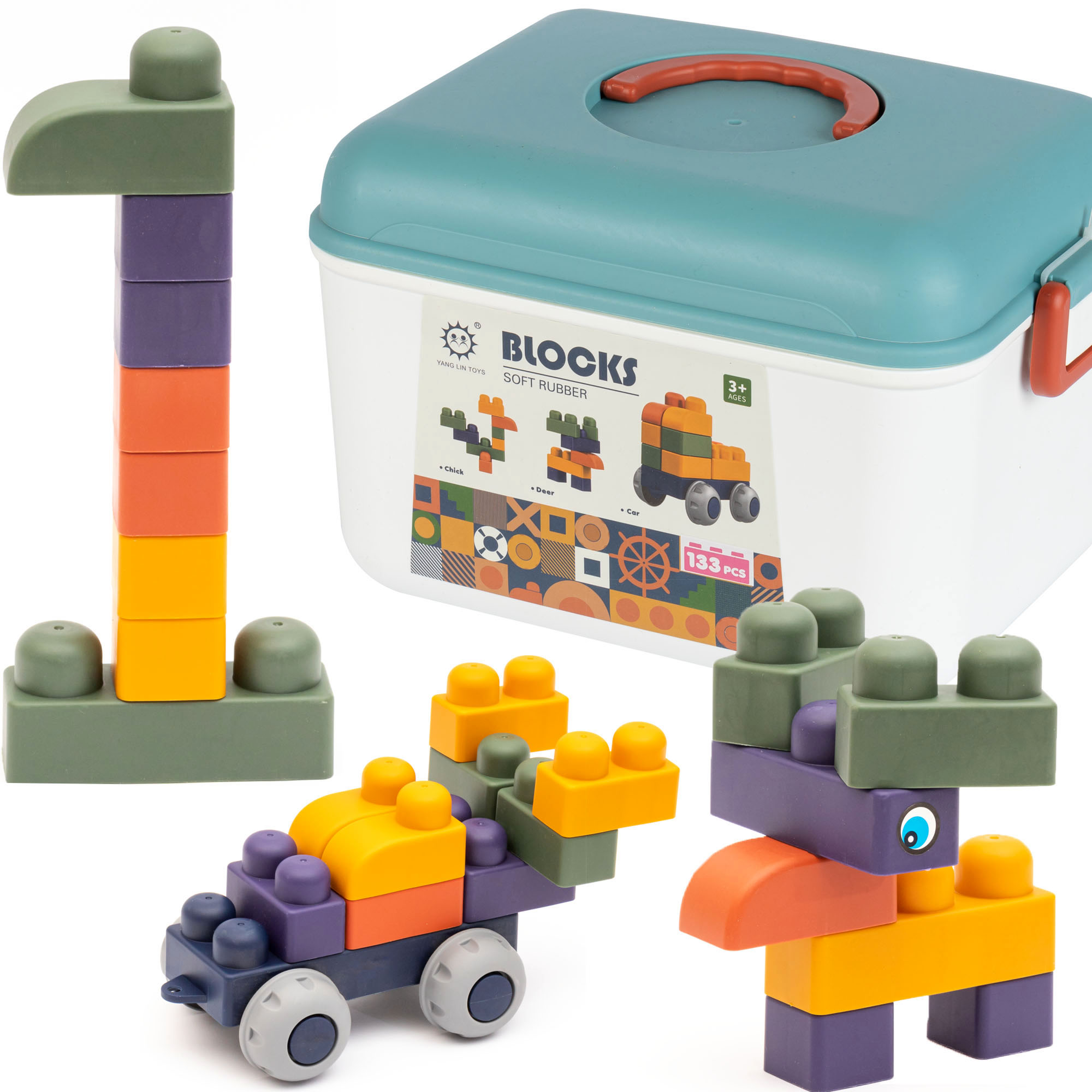 

Zestaw Klocków Klocki Miękkie Duże 133 elementy