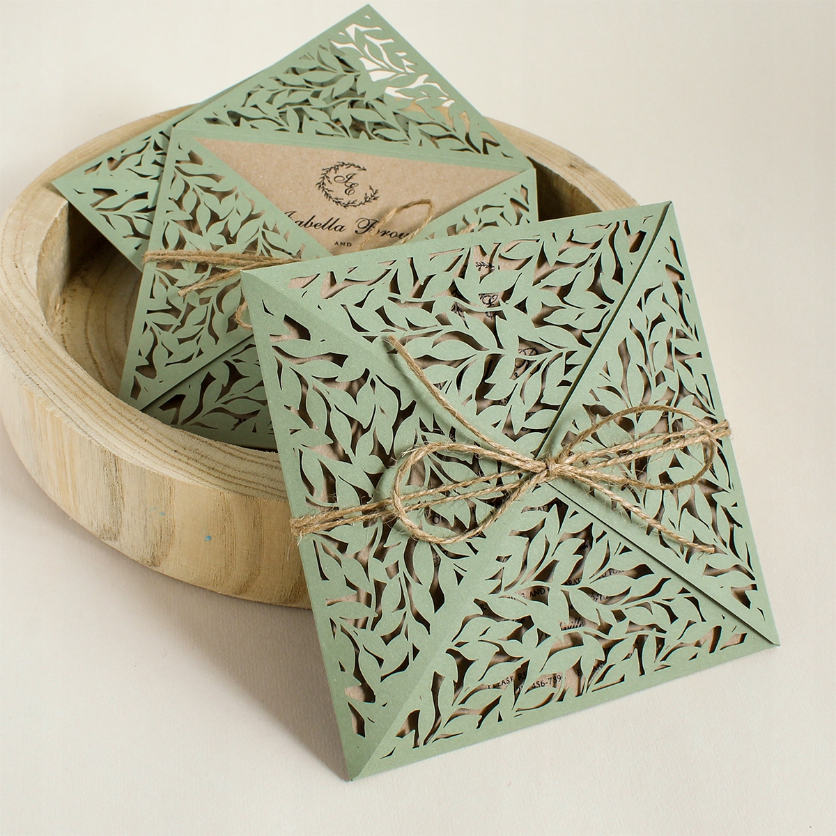 zaproszenia ślubne eko rustykalne boho PRÓBKA