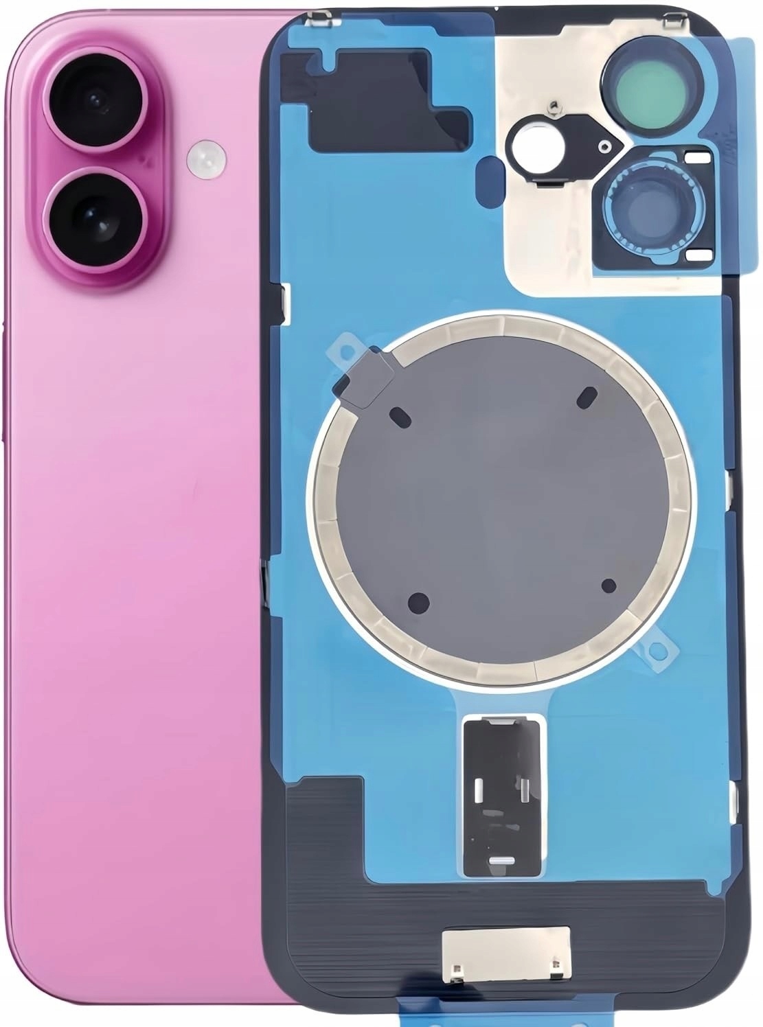 Pełna Obudowa Tył Klapka Iphone 16 Różowy