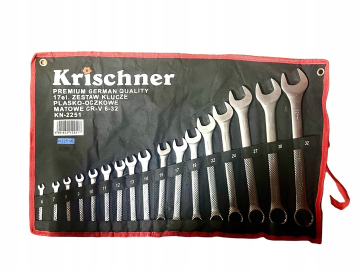 Klíče Očkoploché Krischner 17 Dílná Sada 6-32MM 2251
