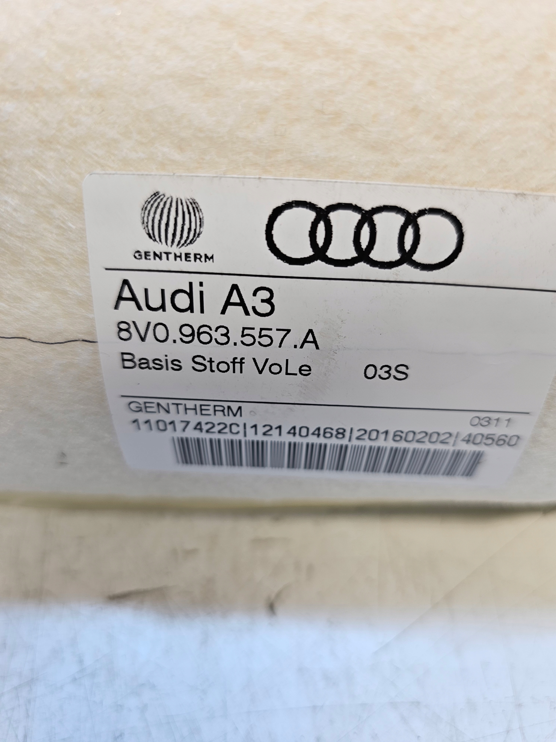 MATA GRZEWCZA SITZ GORA AUDI A3 8V 8V0963557A