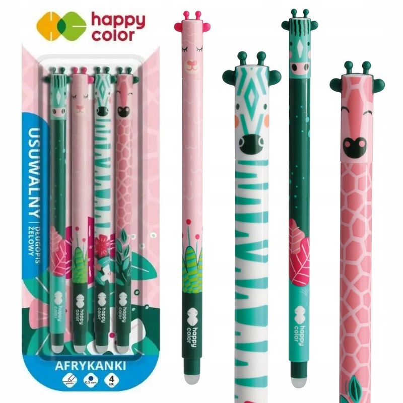 

Długopis usuwalny Afrykanki, 0.5mm, 4 sztuki Happy